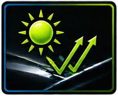 Sun icon over car paint, representing UV and salt air protection near the Virginia coast